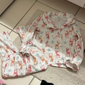 Carter’s Flannel Reindeer Pajamas🎄